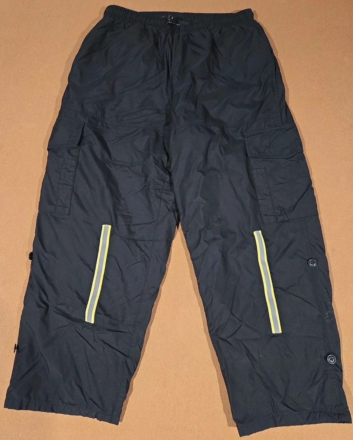 Vintage 90s Polo Sport Insulated Windbreaker Mens Large Nylon Black Pants
