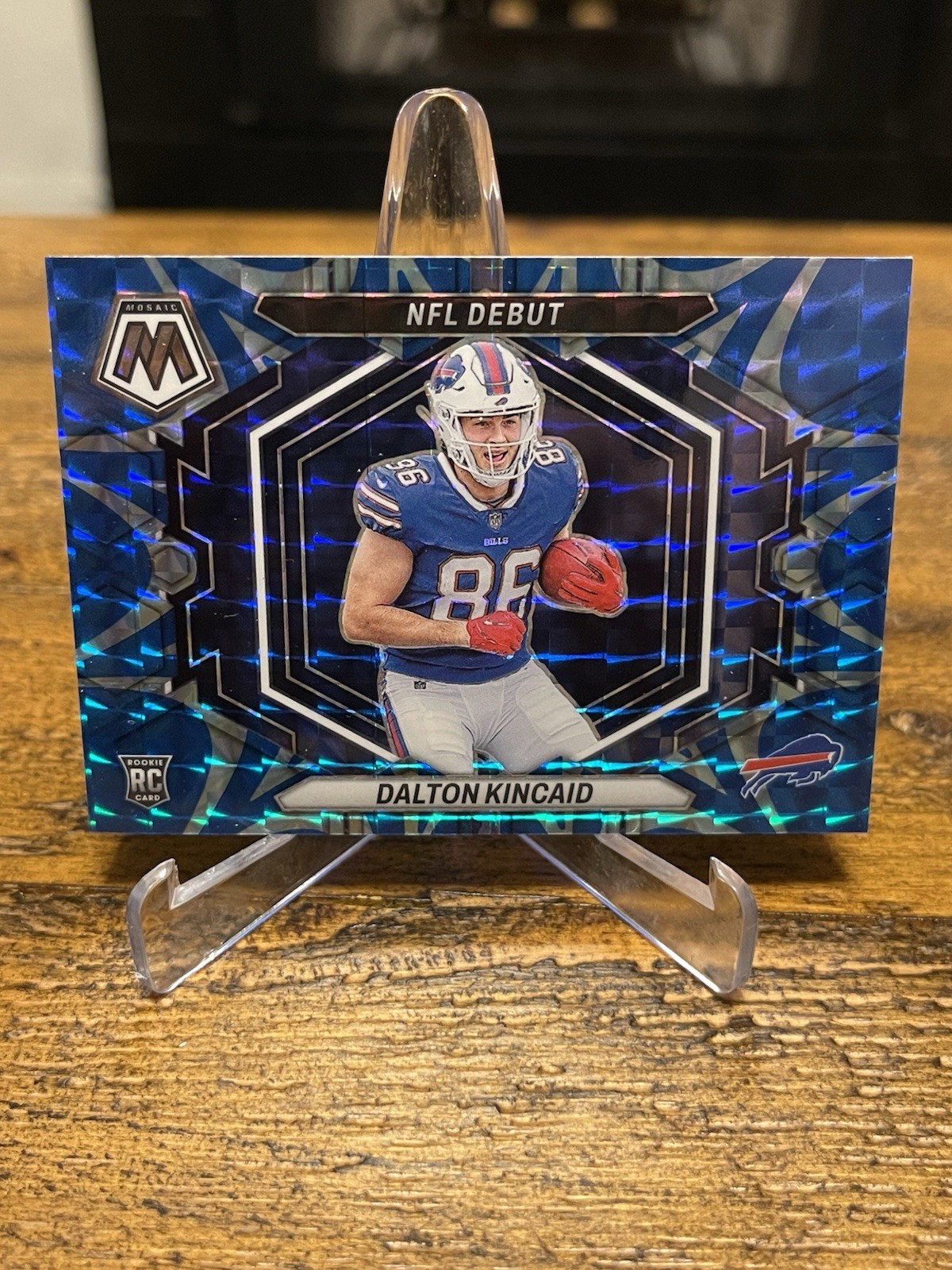 2023 Mosaic Dalton Kincaid Blue Reactive NFL Debut Rookie RC Buffalo #ND-20