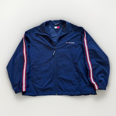 Vintage Tommy Hilfiger Athletics Jacket Mens S Track Windbreaker Y2K  Blue