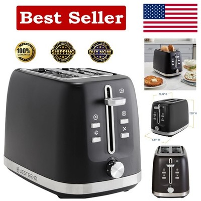 West Bend QuikServe Toaster, 2-Slice Wide-Slot Slide-Through Bread Toaster wi...