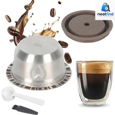 Eco-Friendly 80ml Stainless Steel Coffee Pod for Vertuo Machines - Single Set