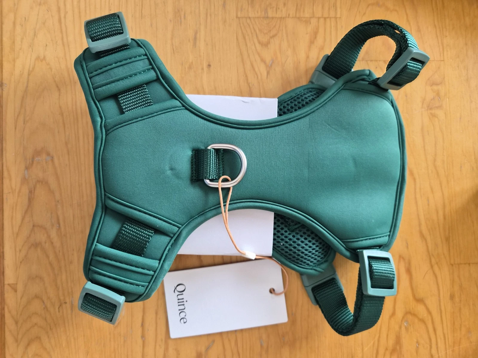 Quince Home Pets Neoprene Double Panel Dog Harness Green size Medium