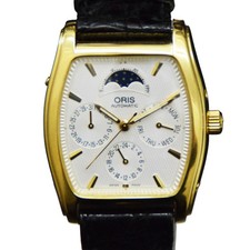 ORIS/Oris Day-Date Automatic Winding Watch Moon Phase 7488 Gold Black White