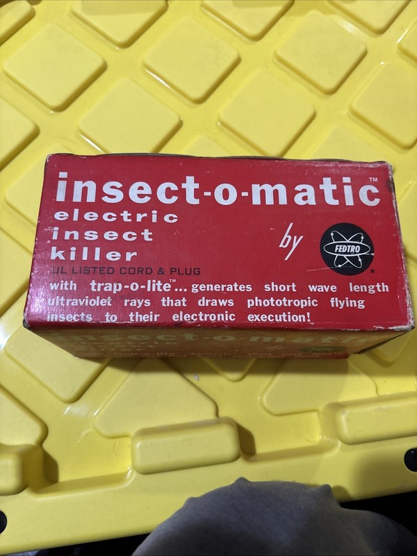 Vintage 1968 Fedtro Insect-o-Matic Bug Zapper UV Bulb