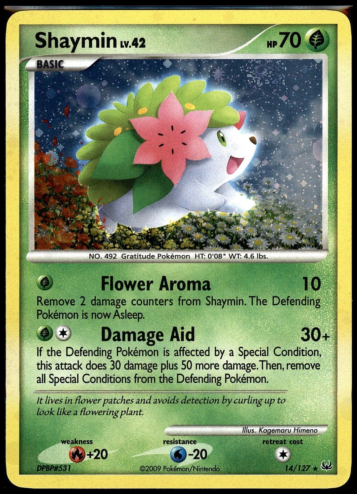 Shaymin (14) Holo Rare Platinum 14/127 MP