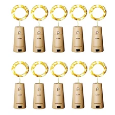 Wine Bottle Lights with Cork, 12 LED 10 Pack Fairy / String Lights Waterproof...