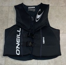 O  Neill Mens Reactor USCG Approved Water Ski Life Vest Jacket Black Adult Large