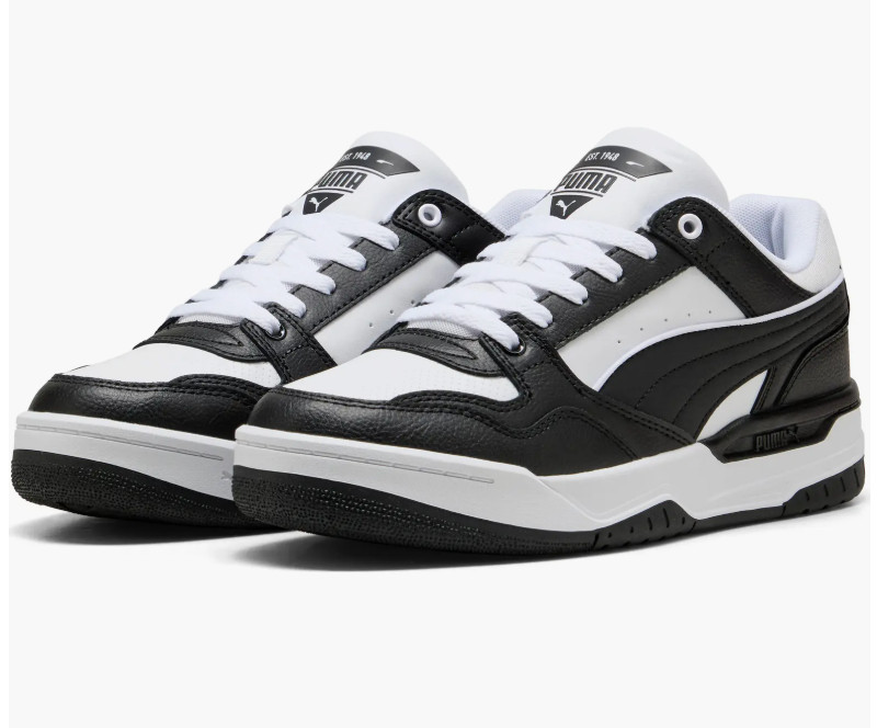 Puma 400197 03 Rebound Retro Mens Athletic Sneaker White Black Shoes size 8.5 