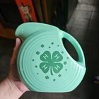 Fiesta 4-H Club Sea Mist Green Disc Pitcher 4H Clover Decal