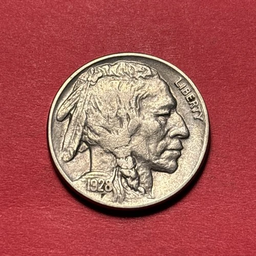 (1) Beautiful Vintage 1928-P Buffalo/Indian Head Nickel CHOICE VF-VERY FINE