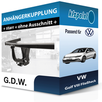 für VW Golf Viii FließHeck 11.2019-Jetzt G.D.W. AnhäNgerkupplung Starr Neu