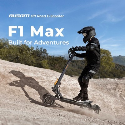 Ausom F1 Max Foldable Electric Scooter,2*1400W Motor,62 Mile Range,45 mph Speed