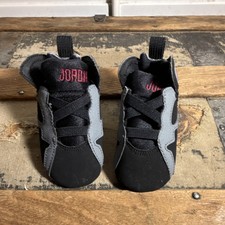 Jordan 7 Baby Sneaker US 3C Black Gray Red White Soft Sole 305075-008