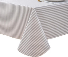 Vinyl Tablecloth with Flannel Backed Waterproof Oil-Proof PVC Table Cloth Stain-