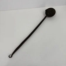 Antique Primitive Wrought Iron Hand Forged Long Handled Spoon 18.5”