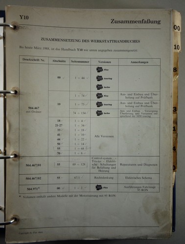 Manual de Taller Lancia Y10 Fuego / Touring / Turbo / Gt Año 1985-1995 - Imagen 3 de 9