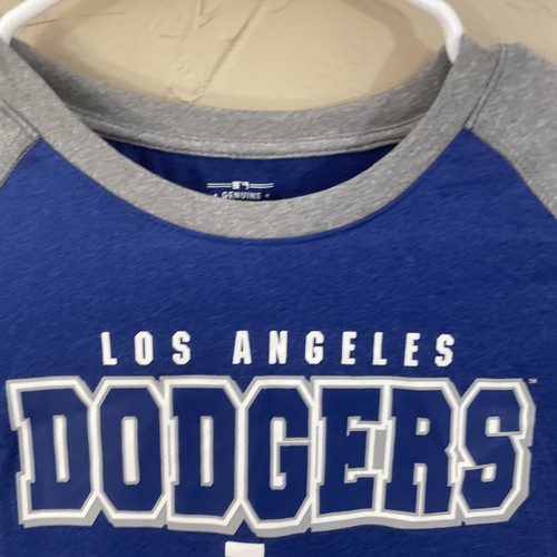 TEAM ATHLETICS MLB LA DODGERS T Shirt Women M 8 Blue Active Stretch Baseball Tee - Picture 12 of 23