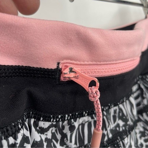 Ivivva by Lululemon Pink Black White Speedy Shorts Girls Size 10 - Picture 4 of 7