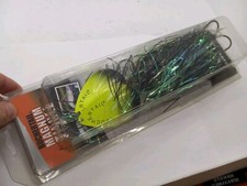 10" Joe Bucher Buchertail Mag Tinsel Chart Black Bucktail Spinner Musky Lure