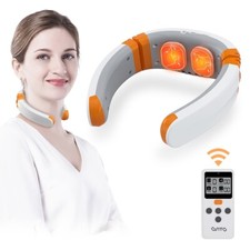Heated Neck Massager TENS Electronic Pulse Muscle Stimulator Pain Relief Remote