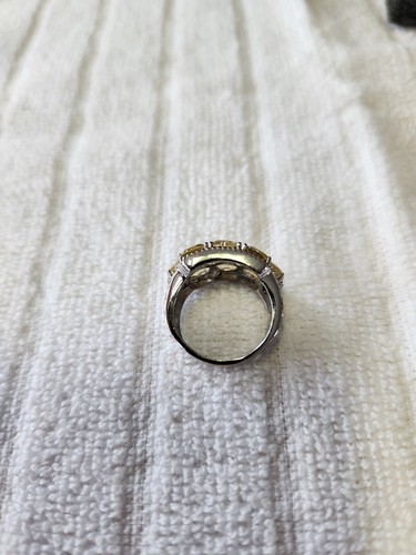 Brasilianischer Citrin Cluster Ring. Größe 7 Edelstahl - Bild 9 von 9