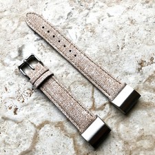 JW1-CH Soft Leather Jeans Strap Band with Adapters for Fitbit Charge 6 5 and 4