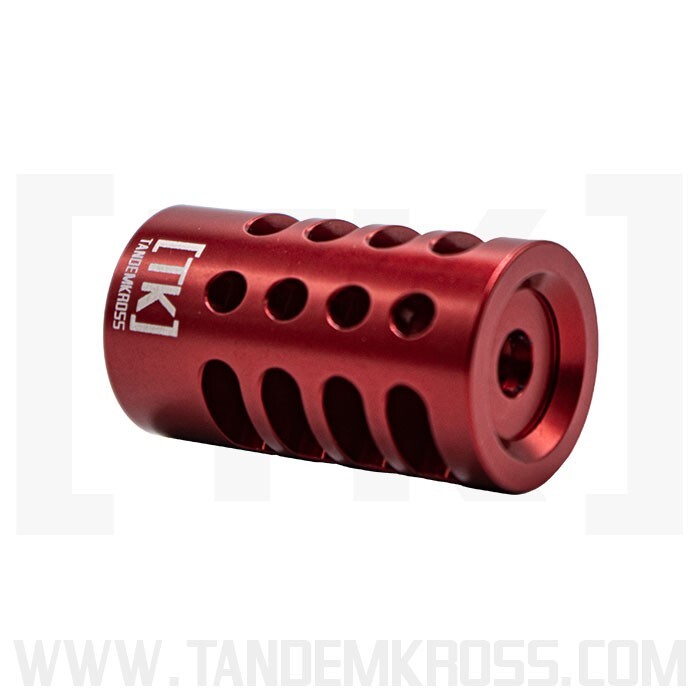 TandemKross Game Changer Compensator for .22LR in Red/Silver/Black