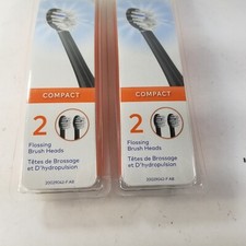 NEW Waterpik Sonic-Fusion Flossing Brush Heads Black 2 Packs of 2