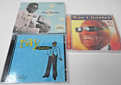 3 Ray Charles CD's Sealed Kiss Me Baby + Mess Around + Cocktail Hour