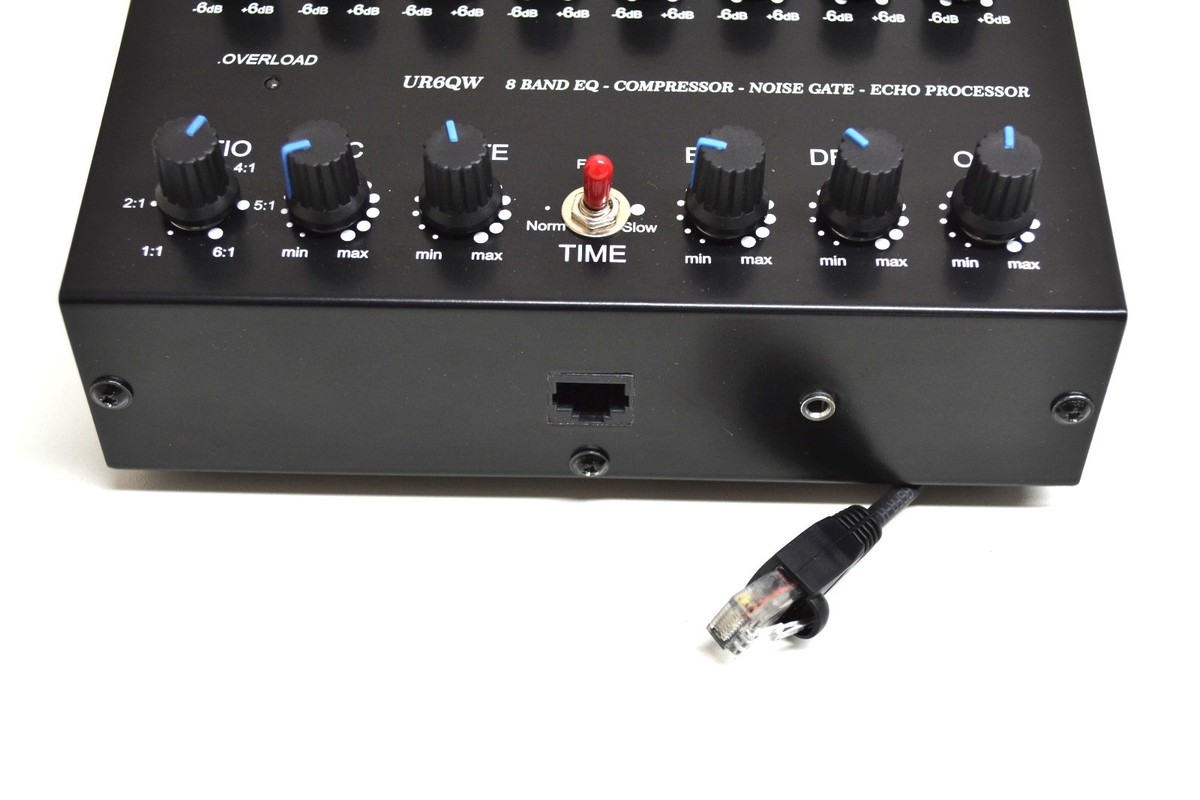 8 Band Sound Equalizer NOISE GATE Echo Compressor to ICOM Radio RJ