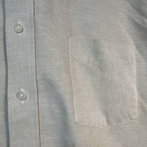 Van Heusen Men’s Dress Shirt Regular Fit Oxford Oatmeal Cream Size XXL 17 34/35 - 第 3/12 張圖片