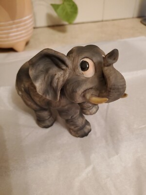 Baby Elephant Figurine Adorable  Wide Eyed Expression Andrea by Sadek