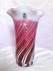 Fenton Cranberry Vintage Vase. Handmade In USA