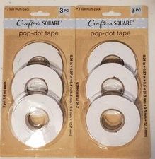 SET OF 2 Crafter’s Square 3 Piece Pop-dot Tape Great for Crafters and Crafting