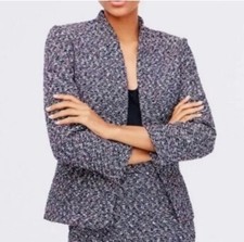 J. Crew Going Out Blazer Pink Confetti Metallic Tweed Career Women's Size: 6