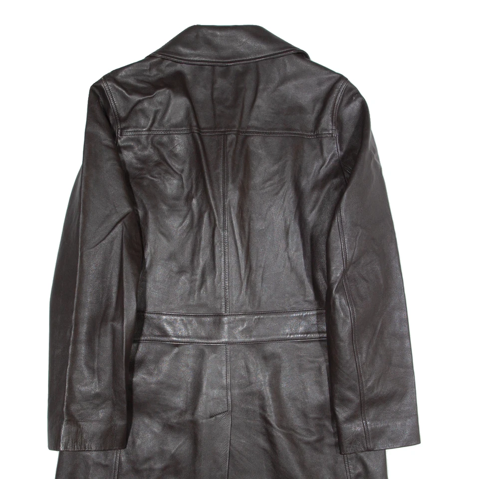 Trench-coat femme vintage DISNEY DONALDSON cuir noir années 90 S - Photo 4/4