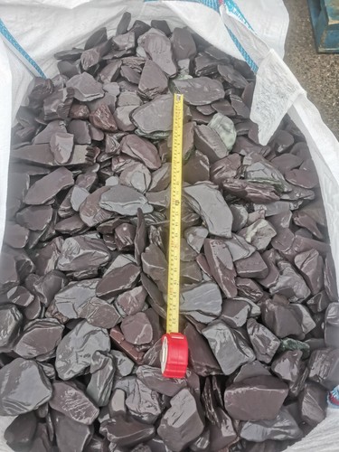 Blue tumbled decorative slate paddle stones - Picture 2 of 3