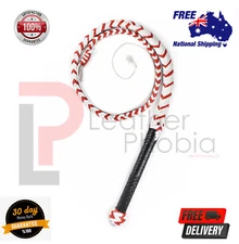 Heavy Duty Bull Whip 05 Feet Long 12 Plaits Genuine Cowhide Leather Bullwhip