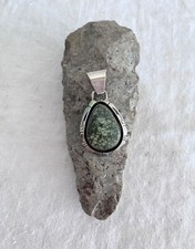 Jerry T Nelson turquoise shadow box sterling pendant