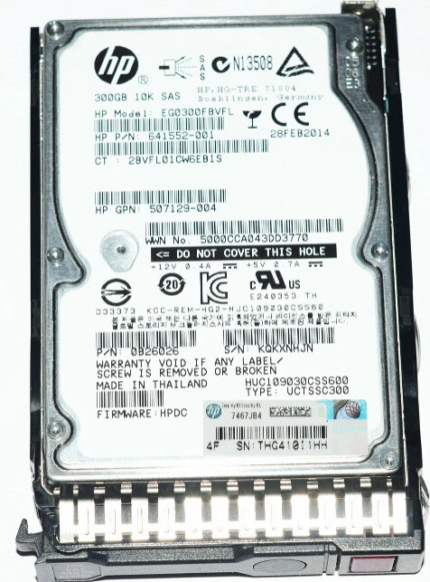 Fit HP 652564-B21 300GB 10K 2.5" SAS 6G DUAL PORT SC ENT 653955-001 - Image 2 of 3