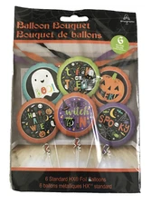 ANAGRAM HALLOWEEN 6 Standard MYLAR Foil BALLOON BOUQUET NEW Made In USA