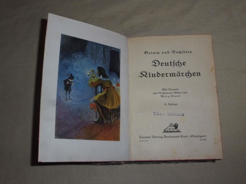 altes Kinderbuch Grimm und Bechstein Deutsche Kindermärchen 1940 21x16cm - Bild 2 von 8
