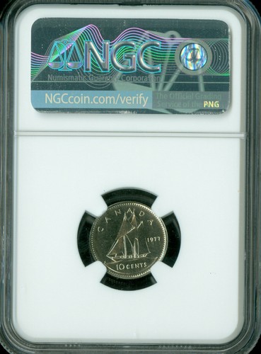 1977 CANADA 10 CENTS NGC MS68 PQ 2ND FINEST GRADE SPOTLESS . - Picture 2 of 2