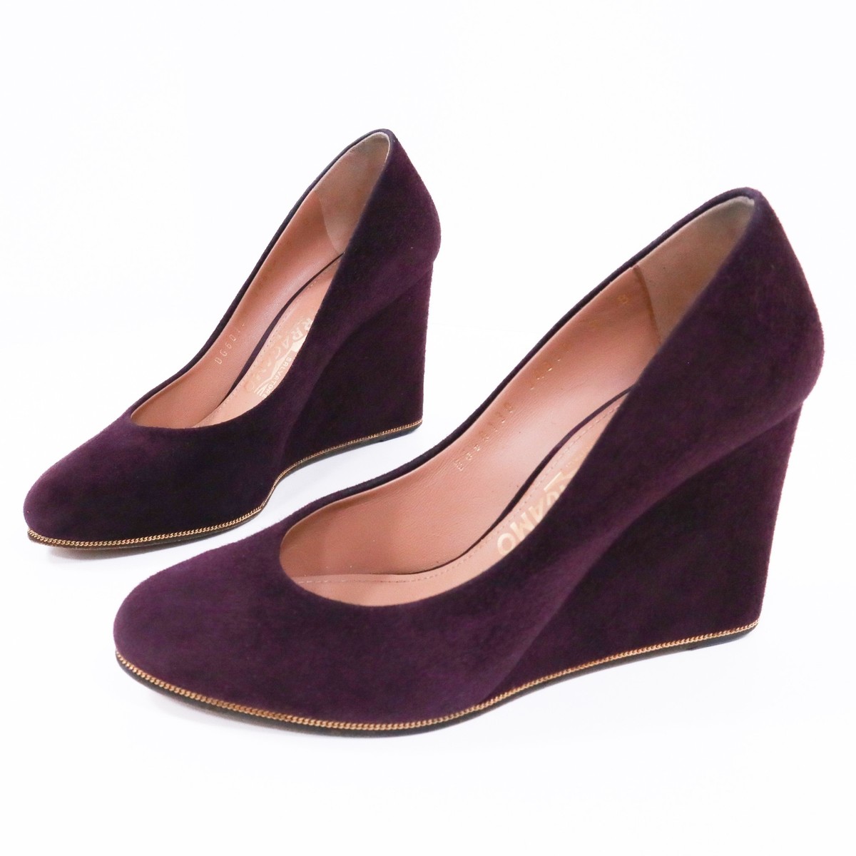 靴 Salvatore Ferragamo 22.5 Salvatore Ferragamo Beige lillaz Vera Vara Bow Pumps Heel