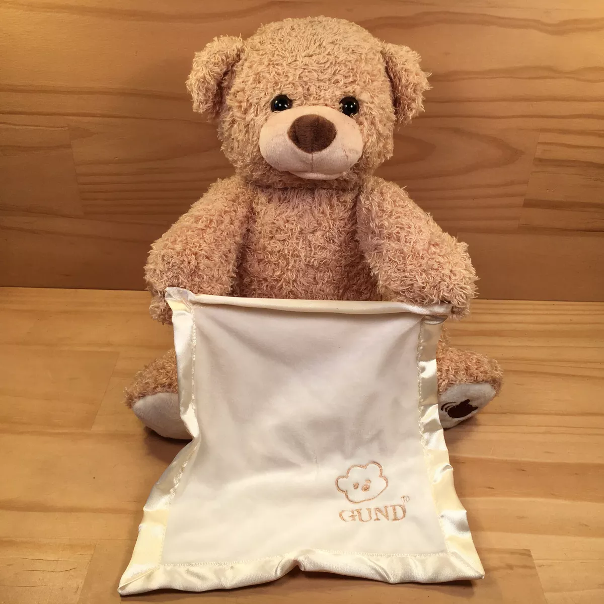 Gund PEEK-A-BOO BEAR Beige Beautiful Interactive Teddy Playful Nursery  Toy