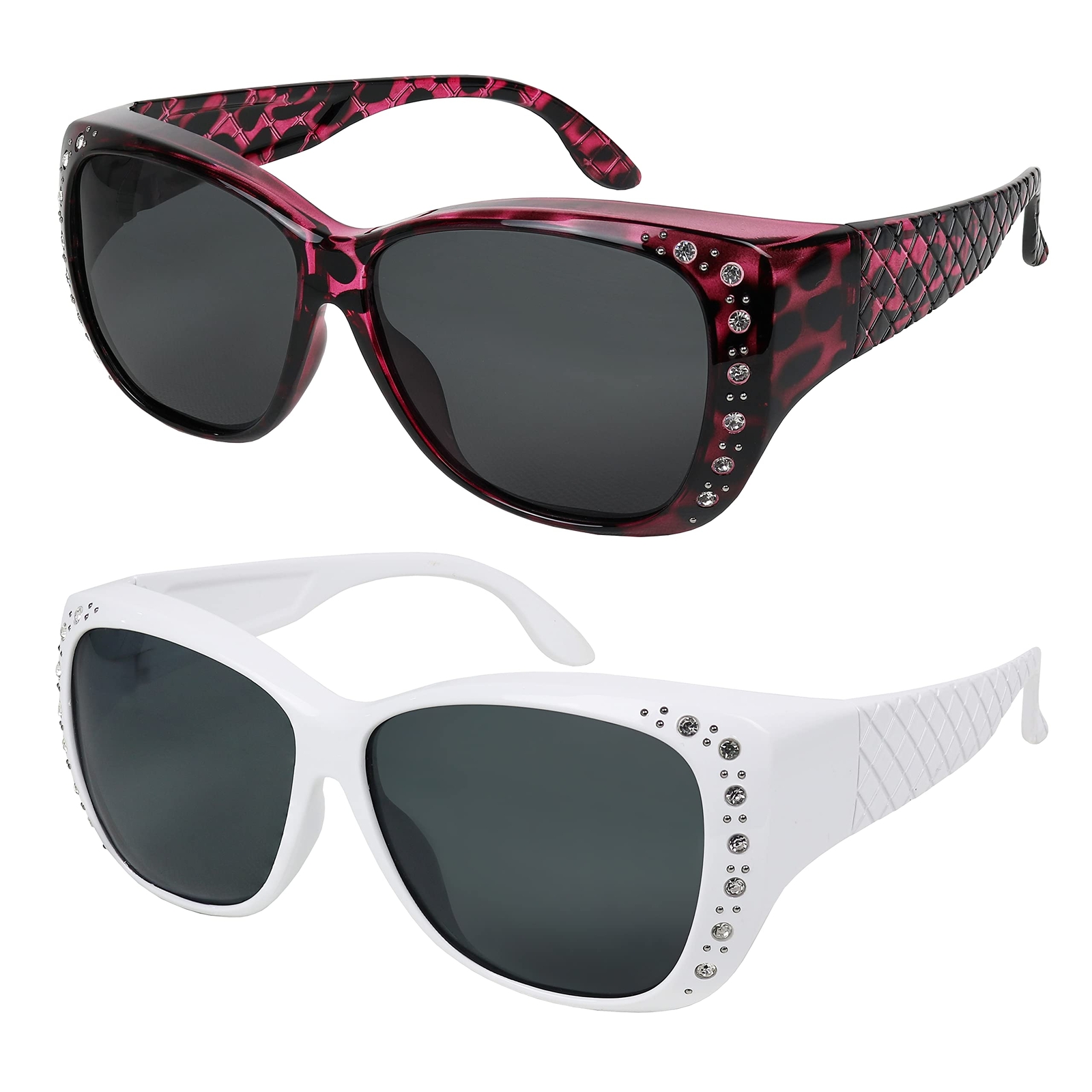 Women's UV-Protected Polarized HD Vision Sunglasses That Fit Over Glasses-image