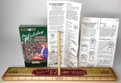 Vintage 1993 Deluxe EZ Bowz Maker Holiday Home Decor VHS Instructions Sealed