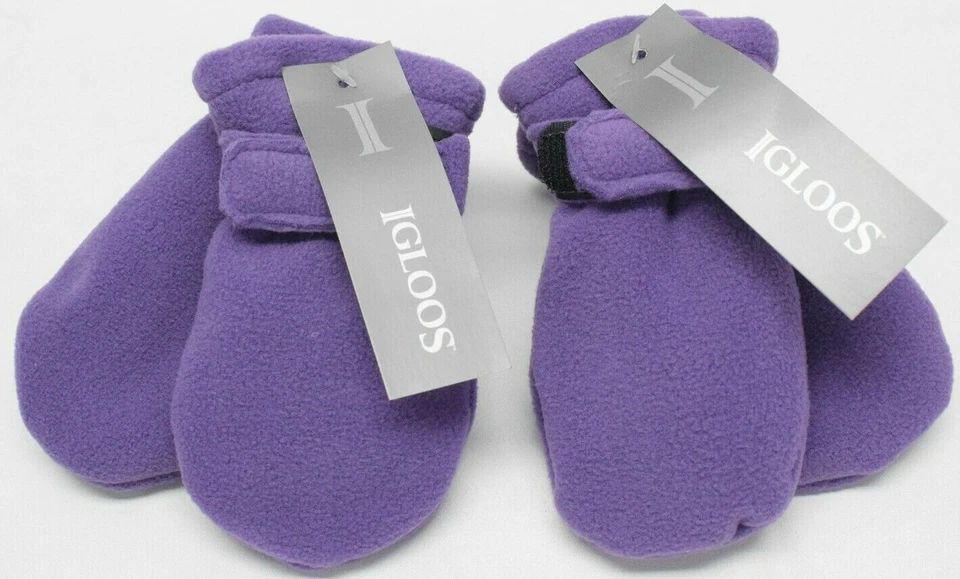 Iglus Mädchen 12m-24m Baby Fäustlinge ohne Daumen, lila - 2 Paar