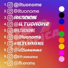 Adesivo NOME instagram ADESIVO PERSONALIZZATO auto moto tuning stickers