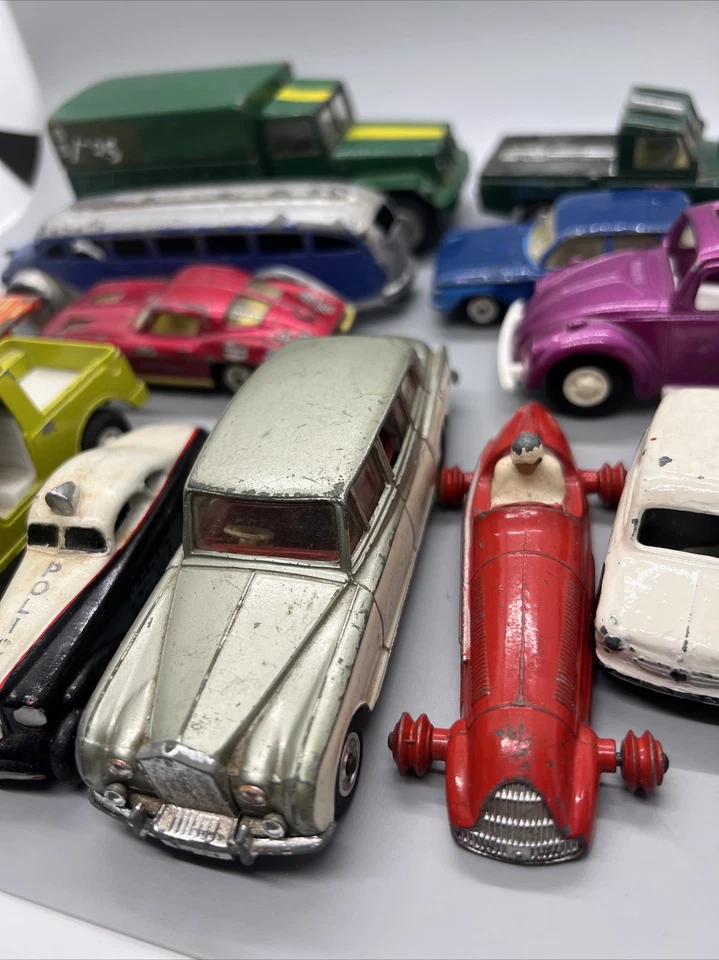 Dinky Die Toy Roll Royce 198 Corgi Tootsietoy Barklay Major Aston Fiat Bug Car - Image 3 of 4